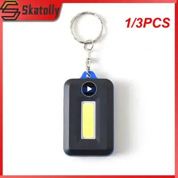 1/3KS Vonkajšie Prenosné COB LED Keychain Baterka prívesok na Keyring Svetlo Lampy s Karabína pre Camping, Turistiku, Rybolov
