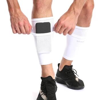 1 Pár Futbal Ochranné Ponožky Shin Stráže S Vrecko Na Futbal Holenná Podložky Nohu Rukávy Podporu Dospelých Teľa Podporu Ponožka
