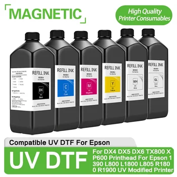 1000 ML/Fľaša UV DST Atrament a Lak UV DST Film A B pre Epson Tlačiarne XP600 TX800 1390 L800 L1800 L805 UV Atrament Náplň auta