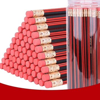 10Pcs Premium Drevené Viesť Ceruzky HB Grafitová Ceruzka s Gumu pre Skicovanie a Písanie Školské potreby