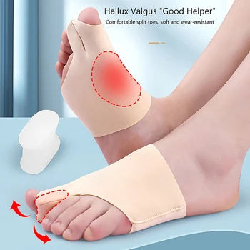 1Pair Big Toe Hallux Valgus Corrector Orthotics Nohy Starostlivosť o Kosti Palec Nastavovač Oprava Pedikúra Ponožky Bunion Straightener
