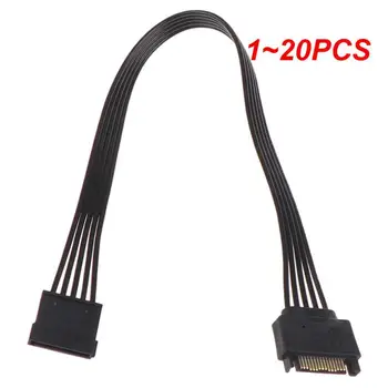 1~20PCS 15 kolíkový Mužov a Žien Moc Predlžovací Kábel HDD SSD Napájací Kábel Napájania SATA Kábel Pre PC 30 CM