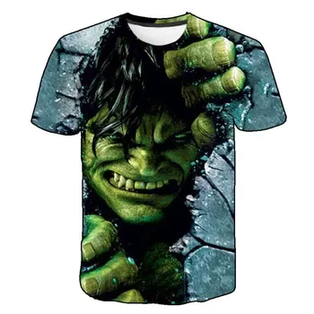2-14Years Hulk Karikatúra Tlače Chlapci Dievčatá T Shirt detské Letné Dospelých, Šaty, Šortky Rukáv O-Krku Marvel Topy Tees Dropshipping