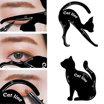 2 ks Eye Liner make-up Mačacie Oko, Očné linky, Stencil Nový Dizajn Očné Prípravky na Modely Obočia, Očí Líniové Šablóny Shaper Nástroj