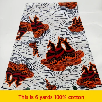 2022 100% Bavlna Naozajstný Africkej Tlače Vosk Textílie Nigéria Ankara Vytlačené Vosk Textílie Ručné Šitie Materiálov Veci Rapper Batik