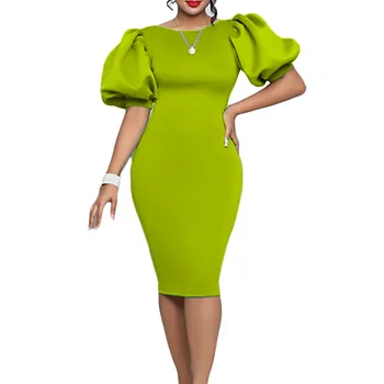 2022 v Lete Elegent Africkej Ženy Krátky Rukáv Pevné Farba podkolienok Šaty Afriky Šaty pre Ženy Afriky Oblečenie S-3XL