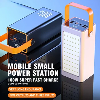 2023 Bestselleru Power Bank 200mAh Vysokou Kapacitou 66W FastCharger pre IPhone, Notebook Batterie Externe LED Camping Svetlom Baterky