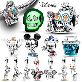 2024 Nové Halloween Vydesiť Noc Prívesok Fit Disney Charms Lebka Hlavy Svieti v Noci Náramok Perličiek Ženy Strany Šperky