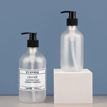 300 ml/500 ml Kúpeľňa Šampón, Sprchový Gél Fľaša Naplniteľné Mydla Plastové Stlačením Lotion Fľaša 28ED
