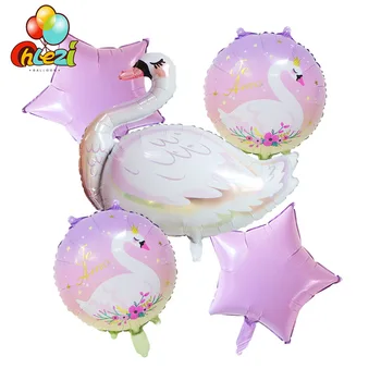 5 ks Biele elegantné swan balóny Svadby, Narodeniny, party dekorácie dospelých, Deti sprcha Fóliový balón 18-palcové Te Amo Hélium globos
