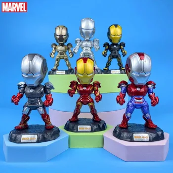 6pcs Marvel Akčné Figúrky Iron Man Spider-Man Avengers Boj proti Vzor Strane Robiť Model Články Deti Anime Hračky Narodeninám