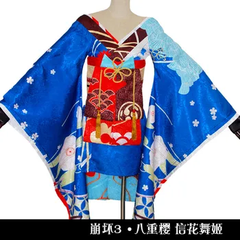 Anime Honkai Vplyv 3. Yae Sakura Tanečník Cosplay Kostým Party Kimono Štýle Šaty Strany Žien Hru, hranie Rolí Oblečenie