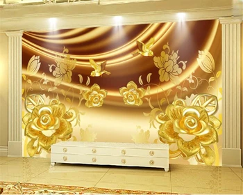 Beibehang Vlastnú tapetu luxusné luxusné šperky ruže pozadí steny obývacia izba, spálňa, TV joj, nástenná maľba foto 3d tapety
