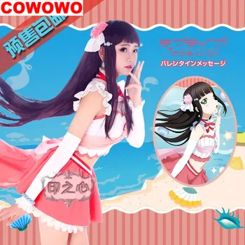 COWOWO Anime Lovelive Aqours Svitu Ruby Dia Alll Členov Láska Akvárium Sladké Krásne Jednotné Cosplay Kostým Pre Ženy