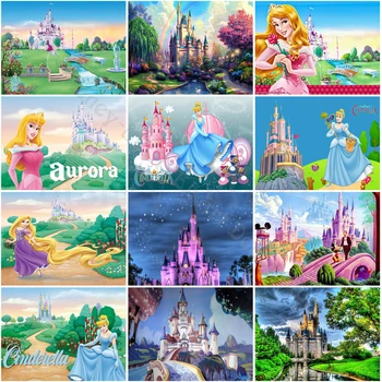 Disney Hrad 5D Diy Diamond Maľovanie Disney Kreslené Plný Vrták Mozaiky Disney Princezná Diamond Umenie Výšivky Cross Stitch Dekor
