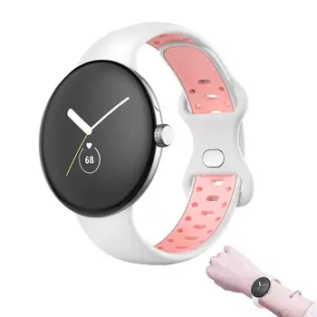 Dvojité Farba Pásmo Pre Google Športové Mäkké Silikónové Popruh Pre Smartwatch Náramok Watchband Príslušenstvo
