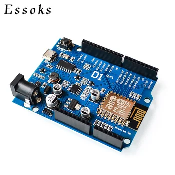 ESP-12E WeMos D1 UNO R3 CH340 CH340G WiFi Vývoj Doska Založená ESP8266 Štít Inteligentné Elektronické PCB Pre Arduino IDE Kompatibilné