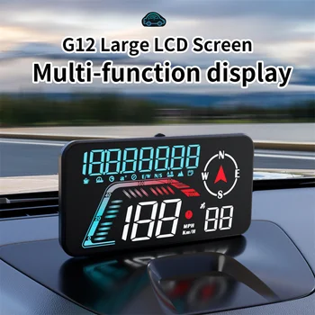 Geyiren G12 GPS HUD Digitálny Rýchlomer Plug and Play pre Všetky Autá, Veľké Písmo KMH MPH Kilometrov Miestny Čas nadmorská Výška Head-up Displej