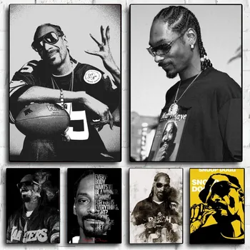 Hip-Hop Rapper Snoop Dogg Plagát Č Zarámovaný Plagát Kraft Club Bar Papier Vintage Plagát Na Stenu Umenie Maľba Spálňa Štúdia Nálepky