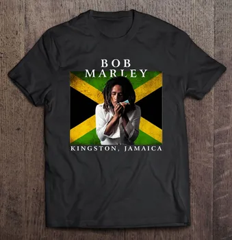 Jamajka Reggae Rasta Hudby Vlajka Základné Bob Marley Nadrozmerné T-Shirt T Shirt Nadrozmerná Letné Tričko Graphict Tričko Pár