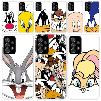 Legrační Karikatúra Bunny Transparentné Mäkké Telefón puzdro pre Samsung Galaxy A51 A50 A41 A31 A21S A11 A40 A30 A20E A10 A6 A7 A8 + A9 Capa
