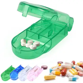 Liek Tablet Fréza Pilulku Úložný Box Splitter Drogy Delič Skladovanie Zdravotnej Starostlivosti Fréza Tablety Tablet C Prípade Medicíny N4I2