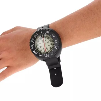 Nepremokavé Potápanie Kompas Podvodné Jaskyniarstva Camping Kompas s Náramok Potápanie Potápanie Watchband Fluorescenčné Dial Kompas 80m