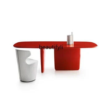 Nordic Masívneho Dreva Minimalistický Dlhý Stôl Dizajnér Minimalistický kancelársky Stôl Tvorivé Konferenčný Stolík Voľný čas jedálenský stôl nábytok