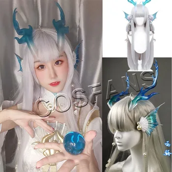 Nové Homor z Kimgs Xi Shi Cosplay Koža Ucha Dragon Horn Headdress Anklet Transparentné Príslušenstvo Rekvizity plný pokrývku hlavy parochňu
