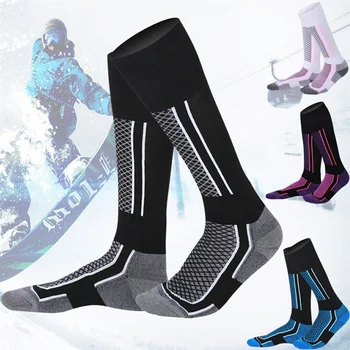 Nové Lyžiarske Ponožky Hrubé Bavlnené Športové Snowboard Cyklistika, Lyžovanie Futbal Ponožky Muži Ženy Absorpcie Vlhkosti Vysoko Elastická Tepelnej ponožky