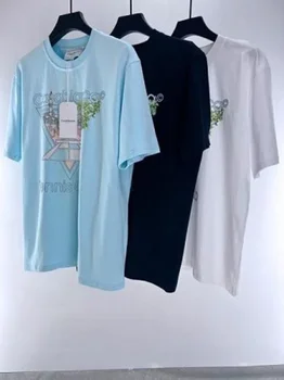 Nové Streetwear Tenisovom Klube Casablanca T Shirt Muži Ženy 1:1 Obrátený Trojuholník T-Shirt Top Tees harajuku
