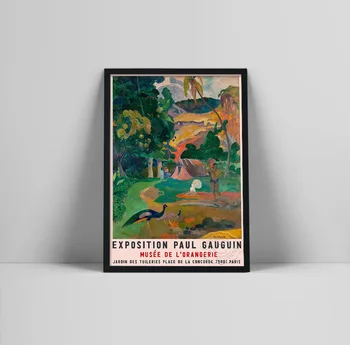 Paul Gauguin Múzeum Výstava Plagátov A Vytlačí Akvarel Plátno na Maľovanie na Stenu Umenie Obrázok pre Obývacia Izba Domova Cuadros