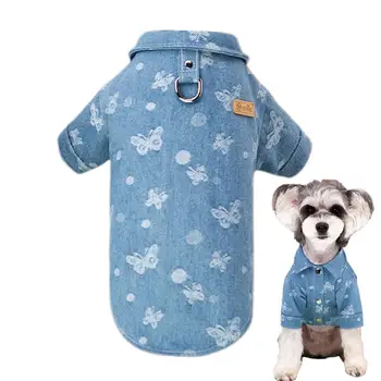 Pet Denim Psa Tričko Letné Oblečenie pre psy, Príležitostné Oblečenie Pre Malé Veľké Psy, Mačky T-shirt Čivava, Kostýmy Yorkshire Košele