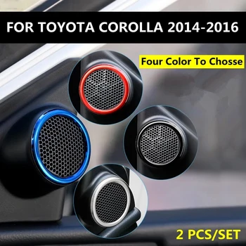 Pilier Stereo Reproduktor, Audio Reproduktor Zvuk Krúžok Tvarovanie Krytu Auta Trim 2 KS Príslušenstvo Toyota Corolla 2014 2015 2016