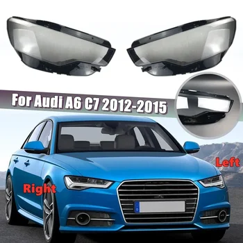 Pre Audi A6, A7 2012 2013 2014 2015 Auto Predných Svetlometov Kryt Objektívu Tienidlo Sklo Lampcover Čiapky Svetlomet Shell Auto Príslušenstvo