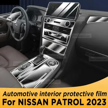 Pre NISSAN PATROL 2023 Prevodovka Paneli Navigácie Automobilový priemysel Interiér Ochranný Film Anti-Scratch Nálepky Príslušenstvo