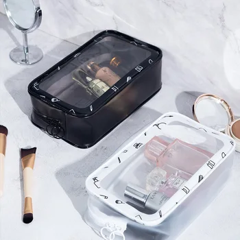 pvc priehľadné make-up taška Módne jednoduché vodotesný zips, taška Nový make-up skladovanie taška na cestovanie veľkú kapacitu toaletná kabelka