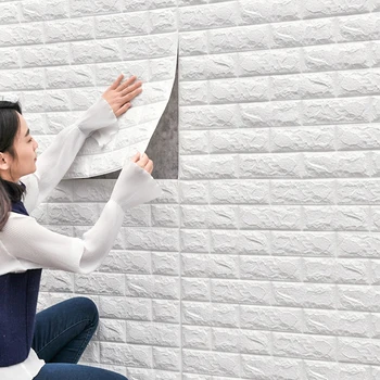 PVC samolepiace Tapety DIY Moderné Domáce Dekorácie 3D Vodotesné Samolepky na Stenu Klasická Spálňa Retro Tehla Vzor