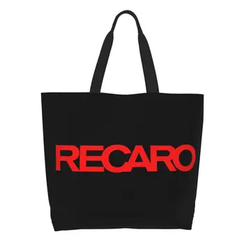 Recaros Logo Nakupovanie Tašky Zábavné Vytlačiť Plátno Shopper Ramenný Tote Tašky Veľká Kapacita Umývateľný Kabelka