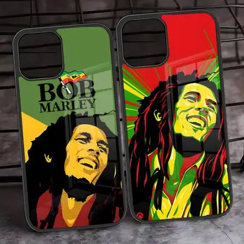 Reggae Bob Marley Telefón Prípade PC+TPU Pre Iphone 14 Pro Max 11 13 12 Mini 6 7 8 Plus X Xs XR Shockproof Zadný Kryt