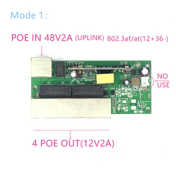 Reverzné moc Buck POE switch POE V/OUT5V/12V/24V 90W/5=315W 100mbps 802.3 NA 45+78 - DC5V~35V dlhé vzdialenosti série Sily, POE