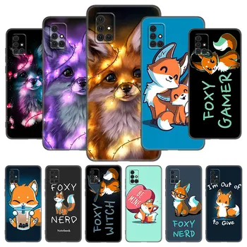 Roztomilý Kreslený Zvierat Fox obal Pre Samsung Galaxy A01 A03 Core A02 A10 A20 S A20E A30 A40 A41 A5 2017 A6, A8 Plus A7 A9 2018 Kryt