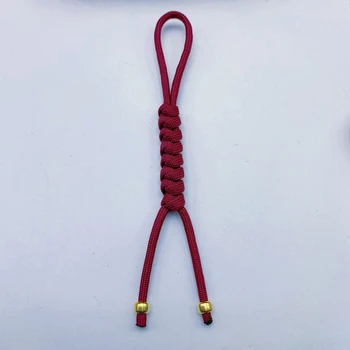 Rôzne Farby 4 mm Humanoidný Dáždnik Lano Keychain ozdobná šnúrka na uniforme Prívesok DIY Šperky, Doplnky z Mosadze Dištančné Korálky, Ručne Tkaný Kábel