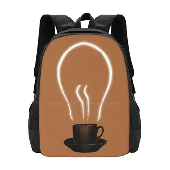 Silu Kávy Školské Tašky Cestovné Notebook Batoh Karabína Nápad Pohár Svetlo Humor, Fantasy Silu Kávy Nápojov Nápojov