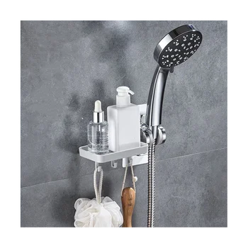 Sprcha Hlavu Držiteľ ABS Sprcha Držiteľ Žiadne Vŕtanie Nastaviteľné Sprcha Držiak (Sprchovací kút Držiteľ Mydlom Polica)
