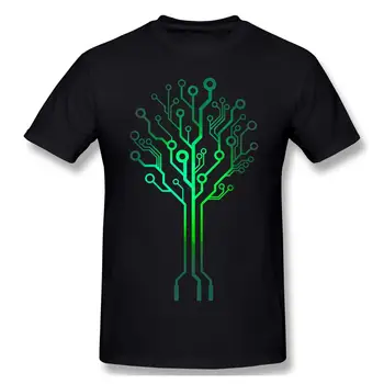 Strom Života Dosky s Elektronickými Obvodmi T Shirt Veľkými rozmermi, O-krku Bavlna Krátky Rukáv Vlastné Tričko Mužov