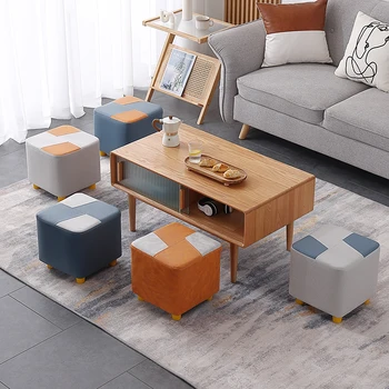 Technológia handričkou drevené stoličky Domácnosti nízku stoličku Moderné jednoduchá Obývacia izba gauč malej lavičke malé námestie stolice