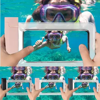 Vodotesný Telefón Puzdro Plávajúce Mobile Vodotesný Vak Telefón Vrecko Micro-Špičkovým Dizajnom Nastaviteľné Prídavné Pre Hlboké Potápanie & Kúpeľňa