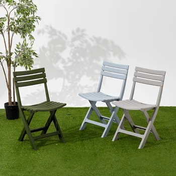 Vonkajšie skladacie stoličky s plastovým operadlom, prenosné, ultra ľahké nádvorie balkón, voľný čas stolička, jednoduchý vonkajší stôl
