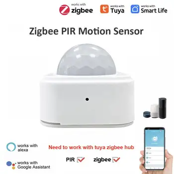 Zigbee Ľudských PIR Snímač Pohybu Detektor Zabezpečenie Inteligentného Života Tuya Smart Pohybu PIR Detektor Práce S Zigbee Bránou/Hub
